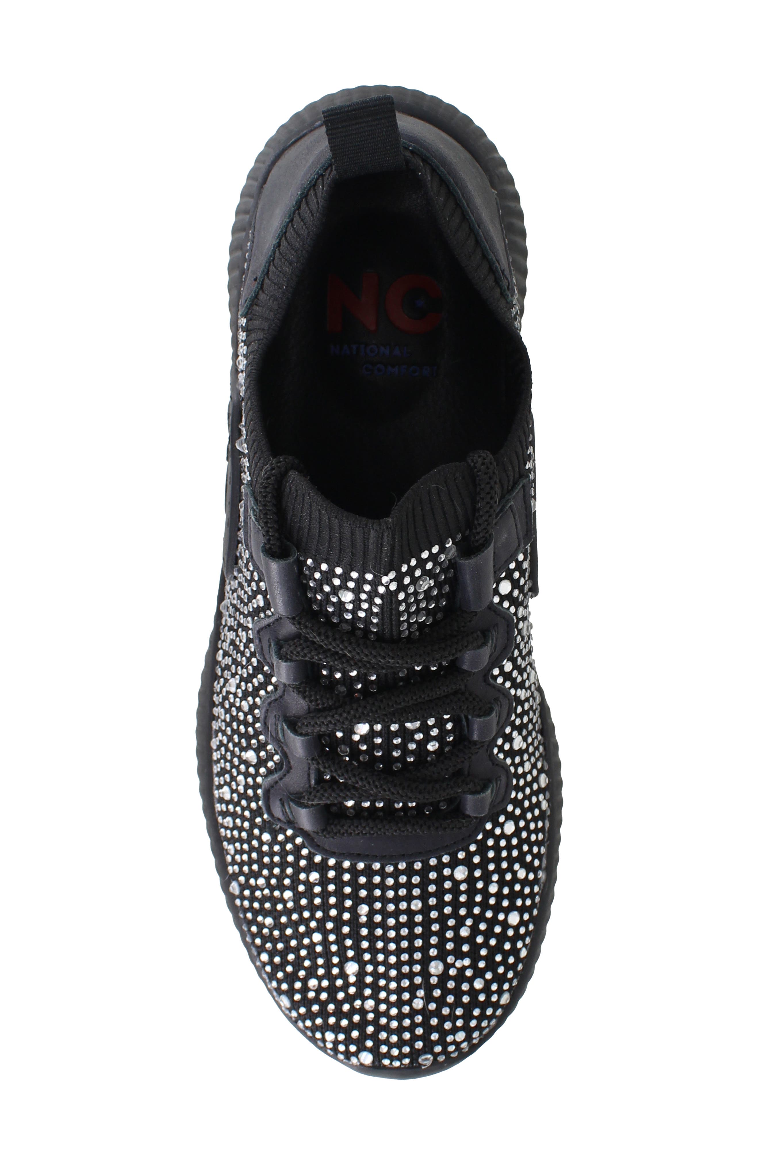 National Comfort Kaycey Decorative Water Resistant Sneaker, Alternate, color, Black