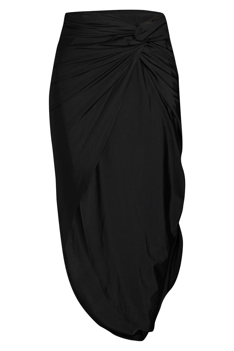 Solids Convertible Faux Wrap, Alternate, color, BLACK