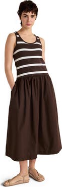 Haven Well Within Organic Cotton Stripe Midi Dress
