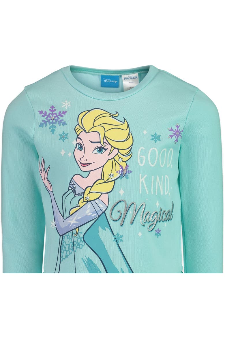 Frozen Queen Elsa Sweatshirt & Leggings Set, Alternate, color, Turquoise / Blue