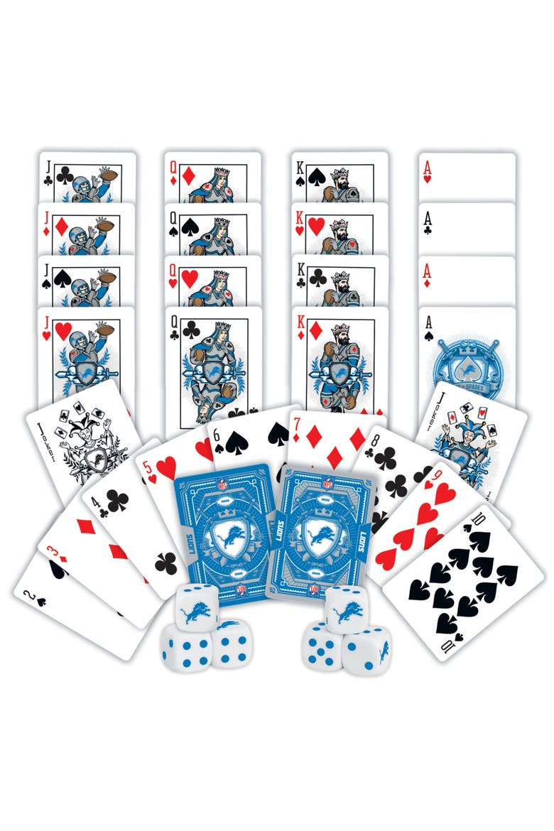Detroit Lions Playing Cards & Dice, Alternate, color, Multicolor