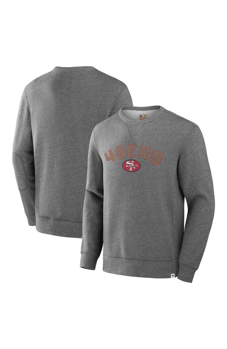 FANATICS Men's Fanatics  Heather Gray San Francisco 49ers Loop Terry Pullover Sweatshirt, Main, color, Heather Gray