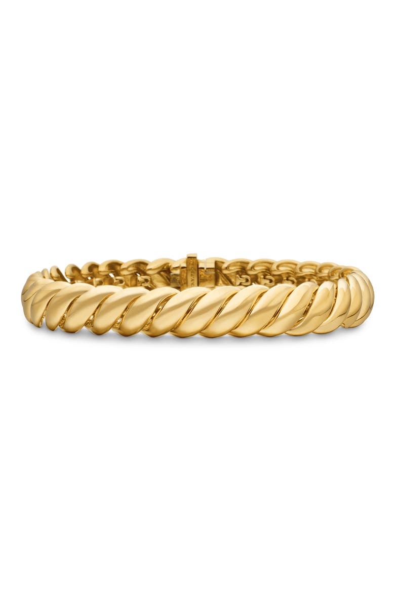 Sculpted Cable Bracelet in 18K Yellow Gold, 8.5mm, Main, color, 18K YELLOW GOLD