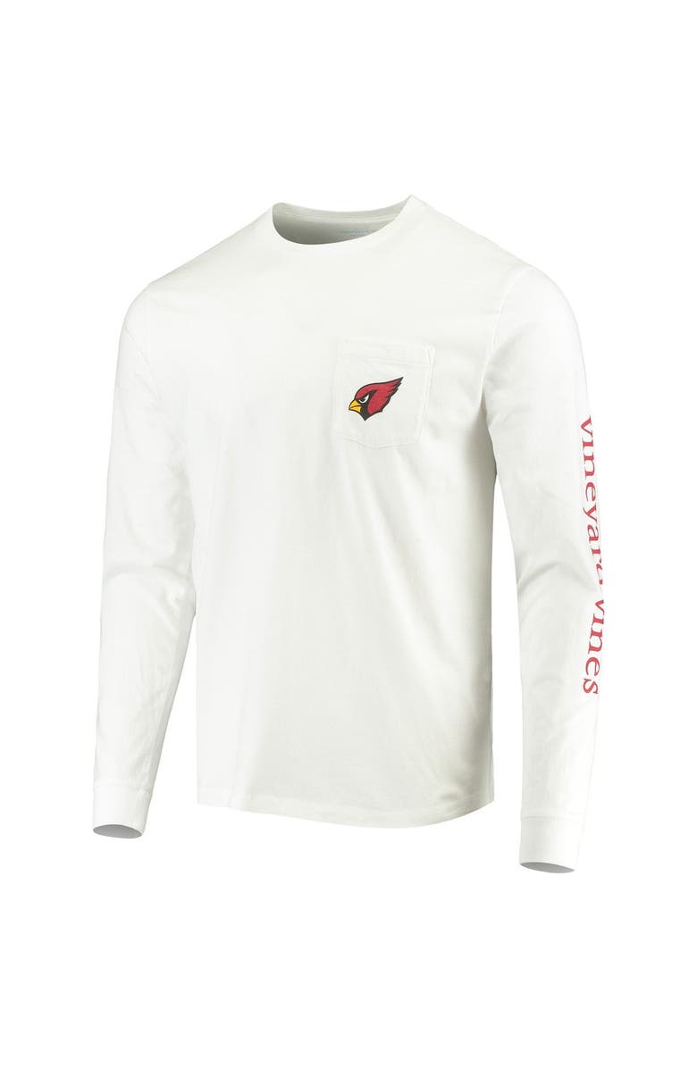 vineyard vines Men's Vineyard Vines White Arizona Cardinals Whale Helmet Long Sleeve T-Shirt, Alternate, color, White