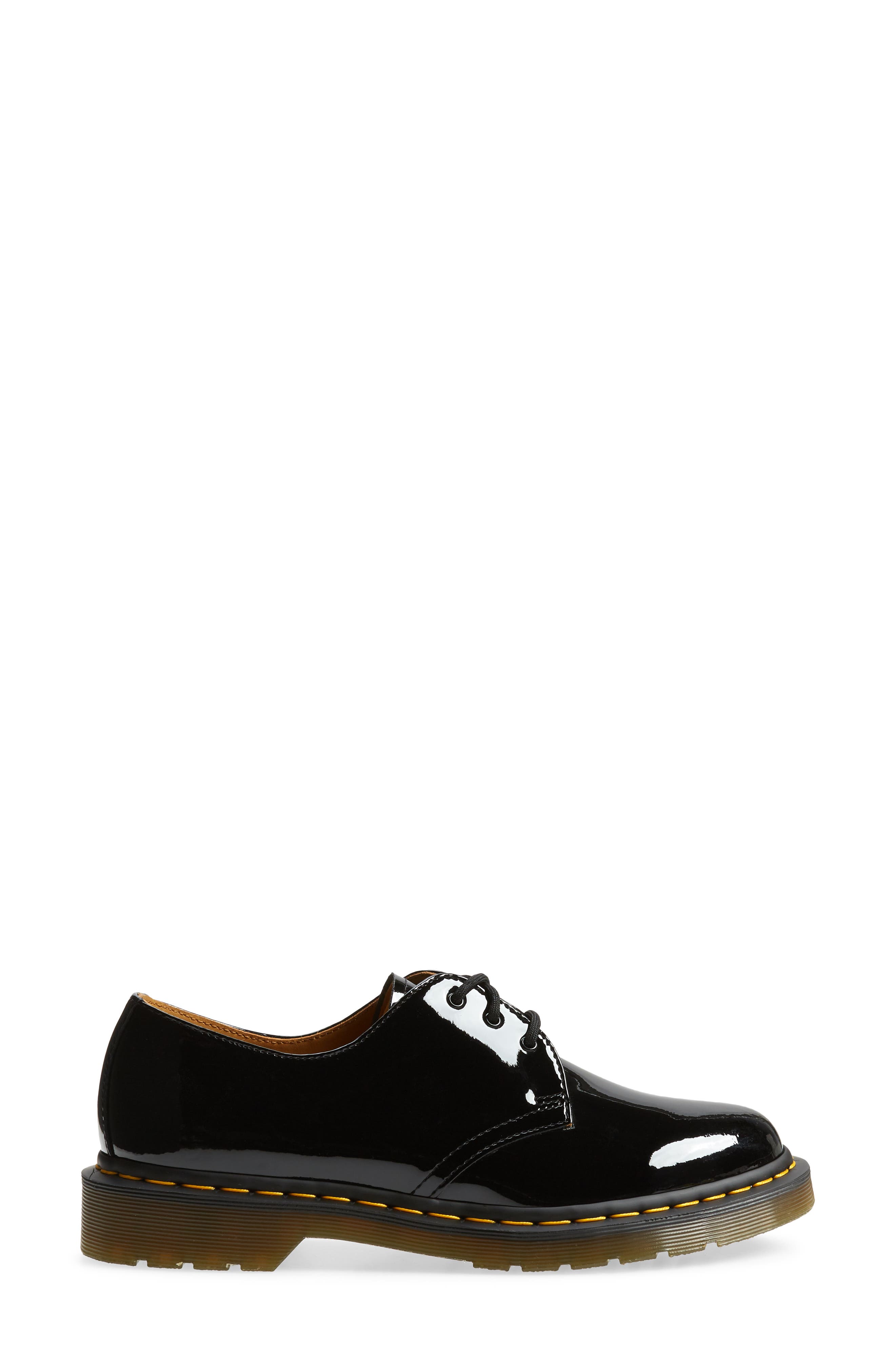 Dr. Martens 3-Eye Oxford, Alternate, color, Black Patent