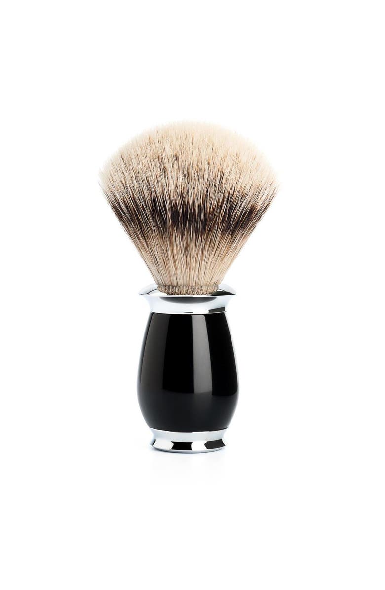 MÜHLE Purist Black Silvertip Badger Shaving Brush, Main, color, Black