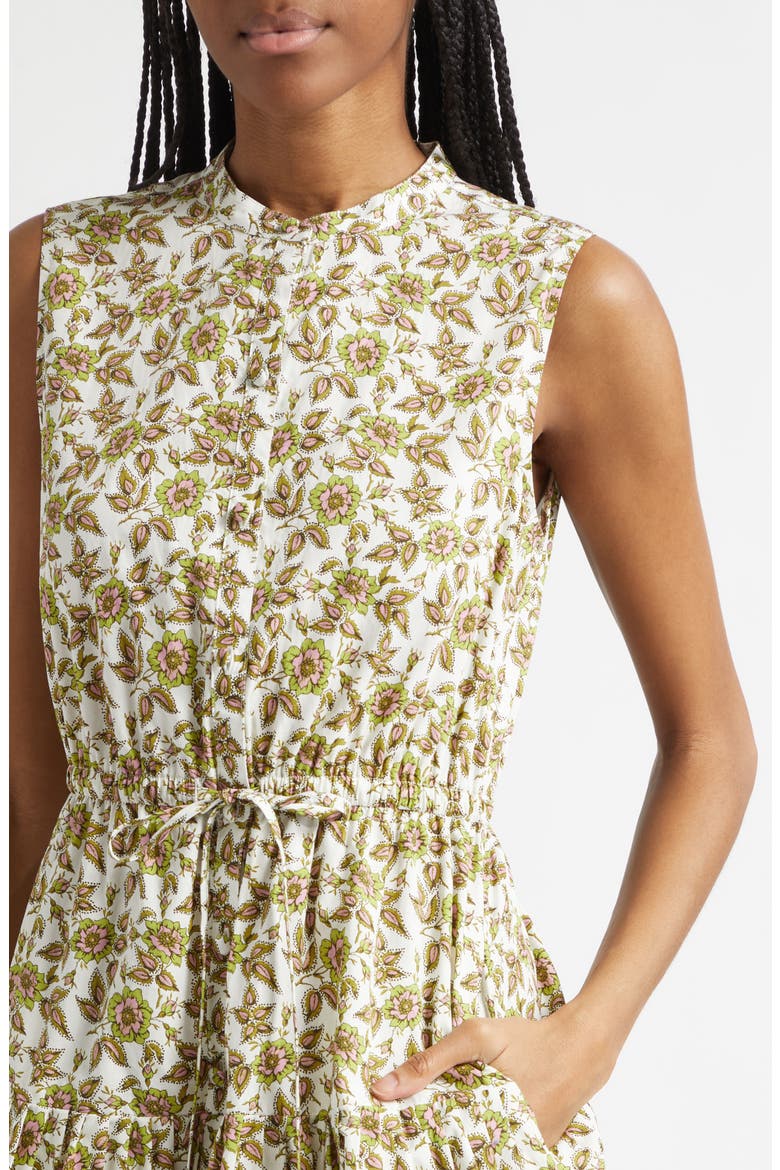 Briar Print Sleeveless Minidress, Alternate, color, GREEN/ PINK FLORAL