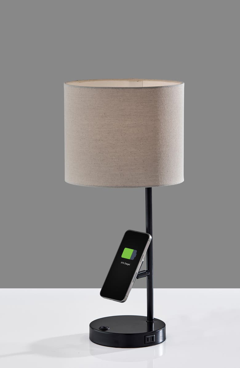 ADESSO LIGHTING Wyatt Supercharger Desk Lamp, Alternate, color, Black