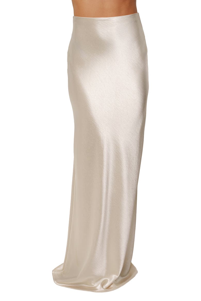 Tradition Satin Maxi Skirt, Main, color, Champagne