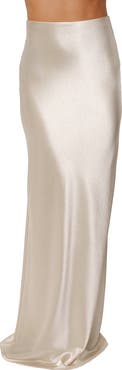 JLUXLABEL Tradition Satin Maxi Skirt