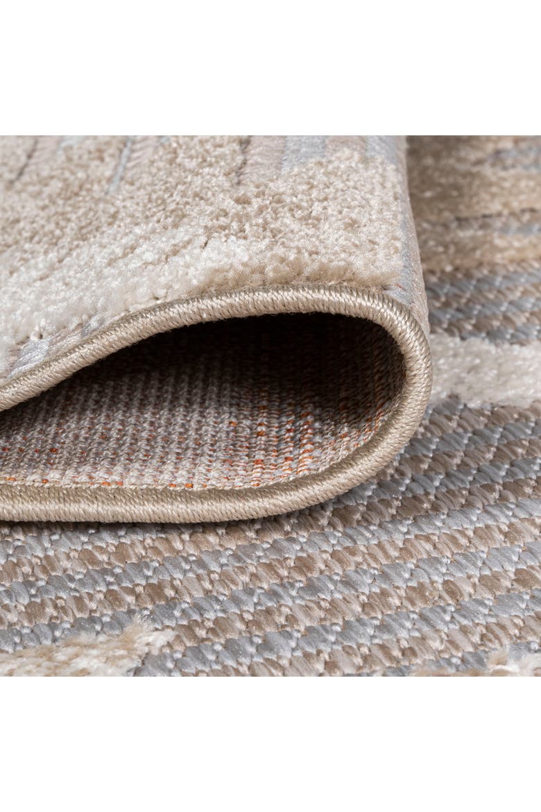 Sumak High-Low Pile Neutral Diamond Kilim Indoor/Outdoor Area Rug, Alternate, color, Beige/Gray