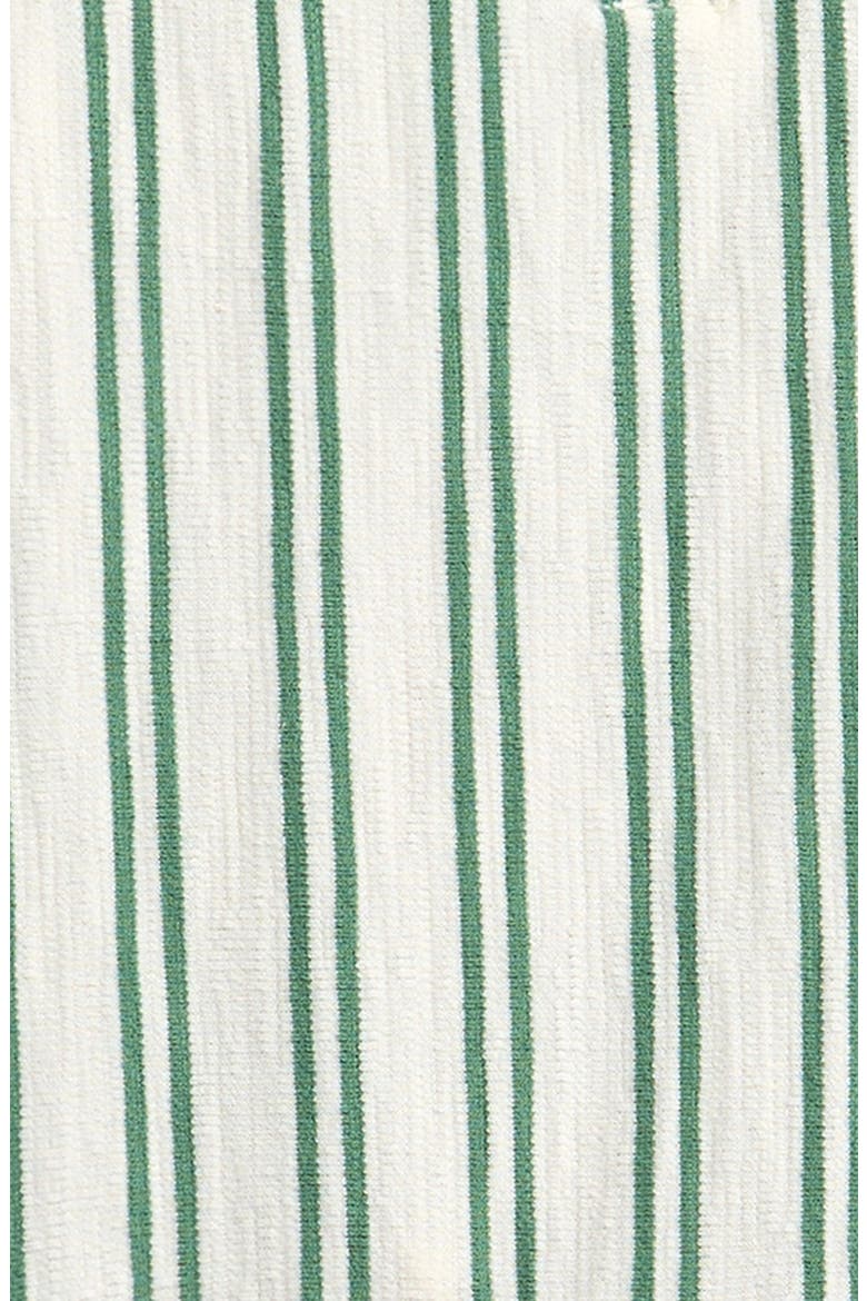 Fern Stripe Organic Cotton Polo Romper, Alternate, color, BEIGE