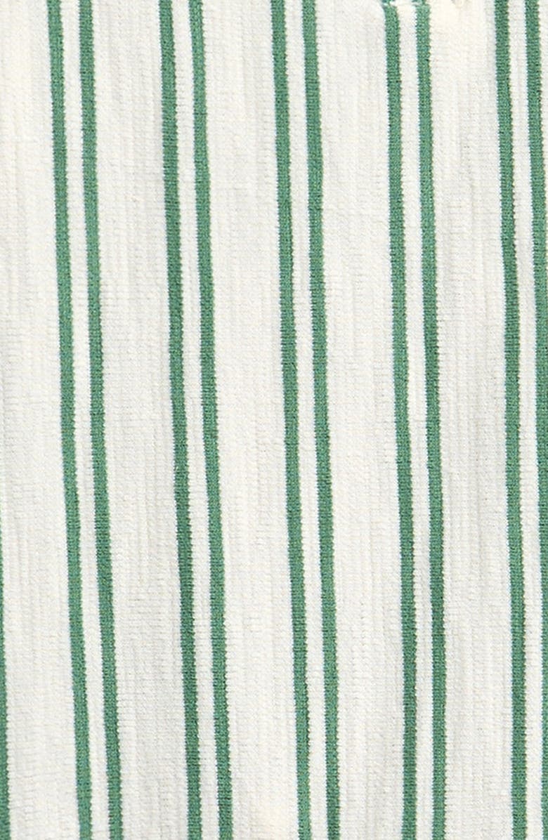 Petit Lem Fern Stripe Organic Cotton Polo Romper, Alternate, color, Beige