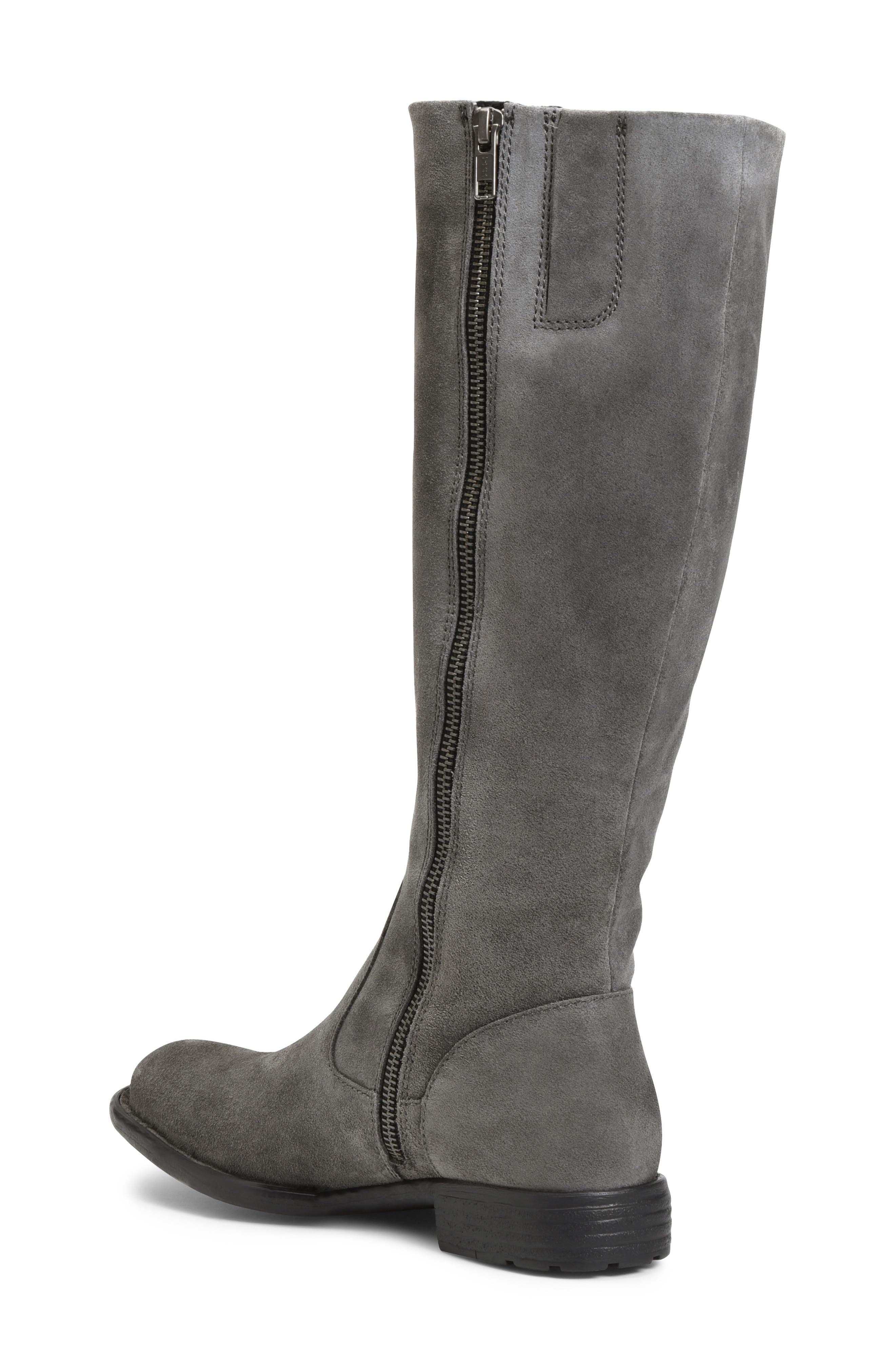 North Riding Boot, Alternate, color, DARK GREY SUEDE
