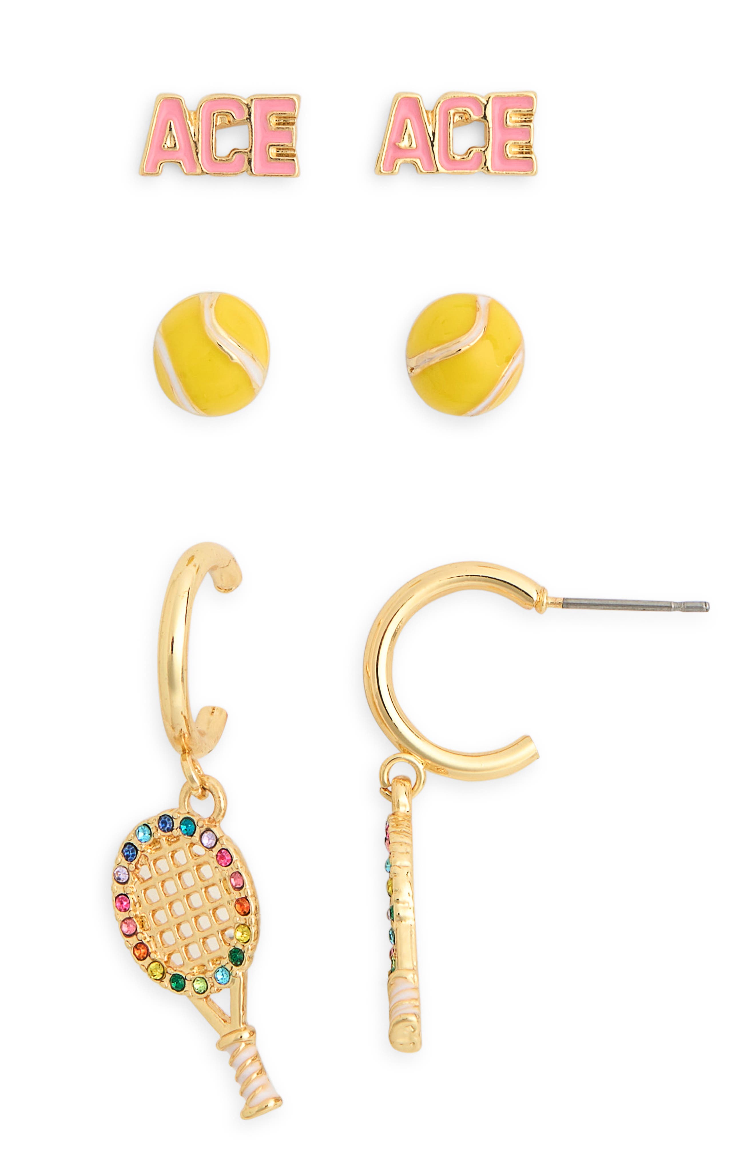 BaubleBar Set of 3 Tennis Earrings