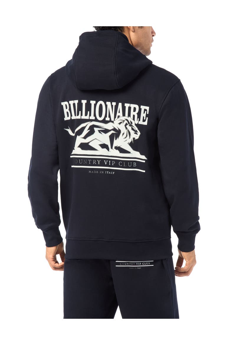 Hoodie Sweatjacket Lion Men, Alternate, color, navy