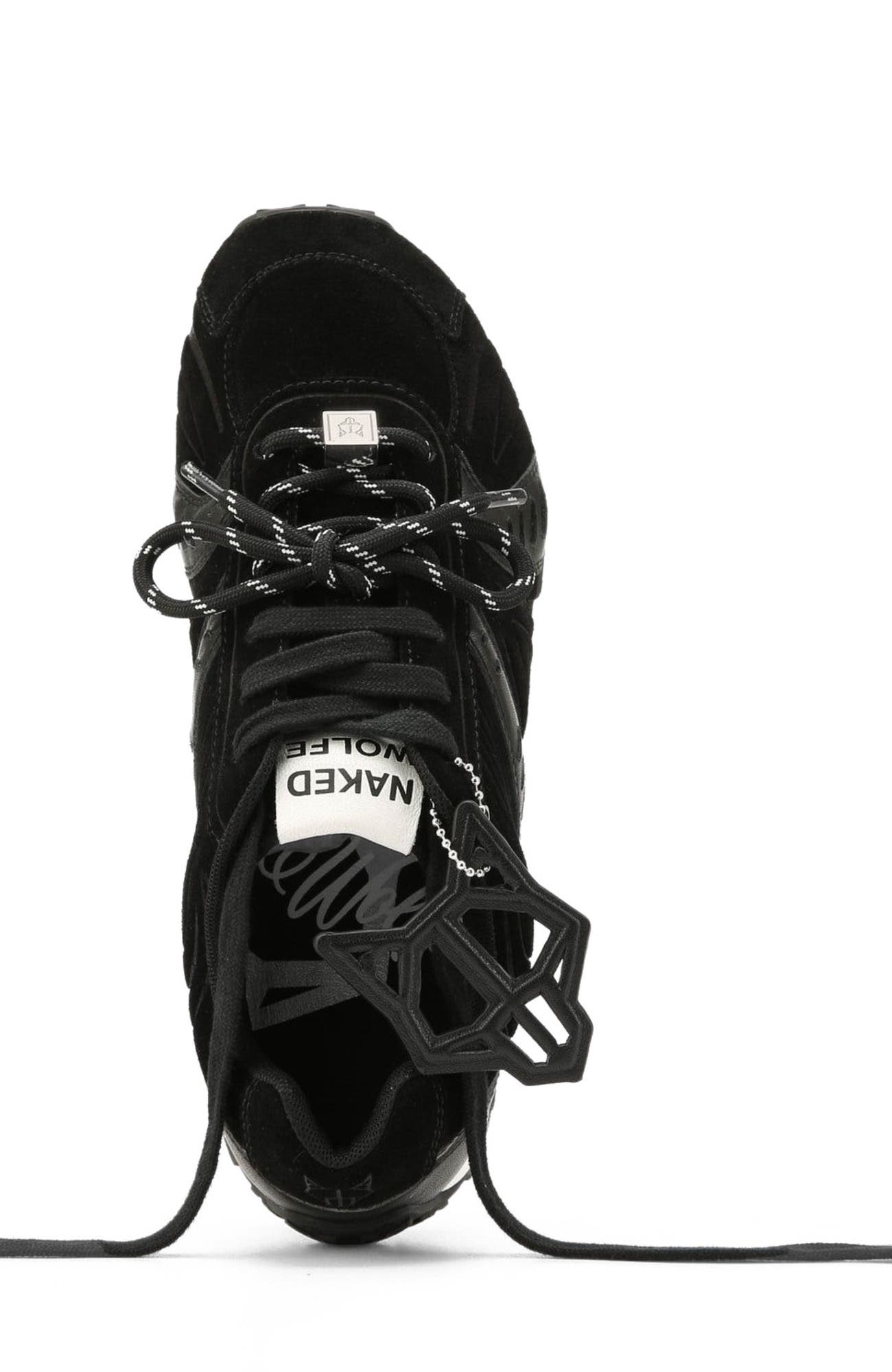 Naked Wolfe Lapse Brown Suede, Alternate, color, Black