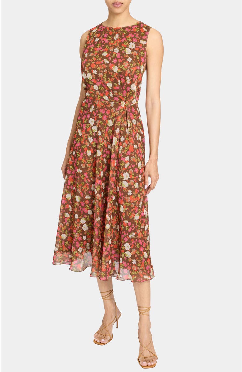 Santorelli CARMA Sleeveless Midi Dress, Alternate, color, Coconut Multi