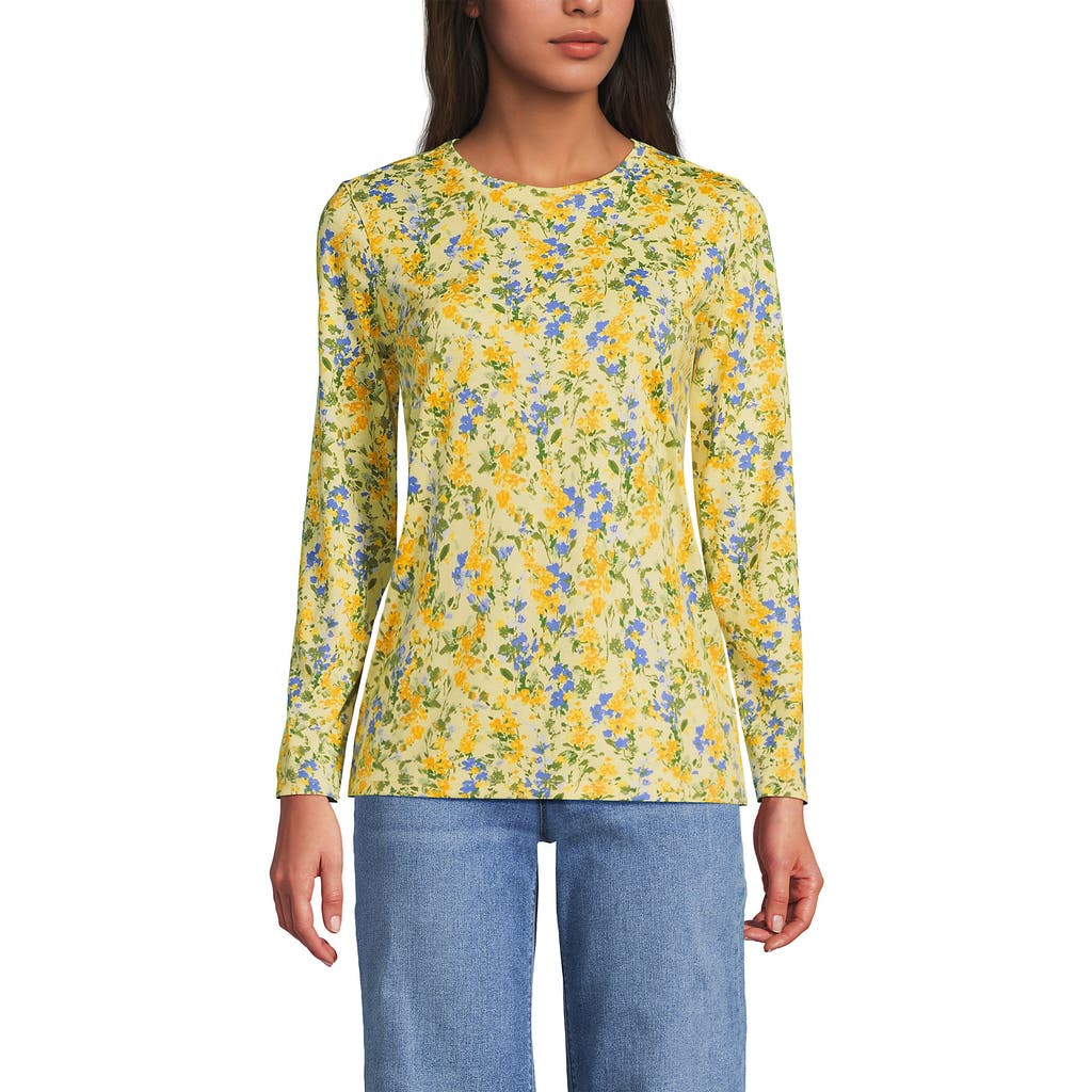 Lands' End Relaxed Supima Cotton T-shirt In Yellow