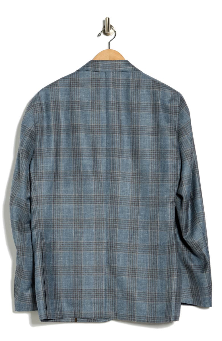 Peter Millar Ames Plaid Sport Coat, Alternate, color, Blue Pearl