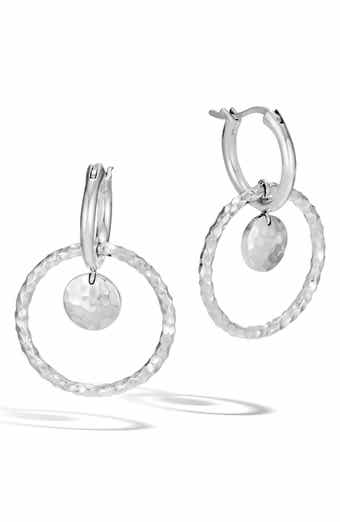 John Hardy Dot Hammered Interlink Earrings