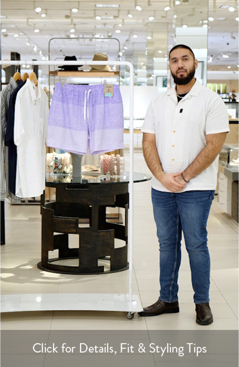 The Gem Whale Sharks Classic 5.5-Inch Swim Trunks, sales video thumbnail