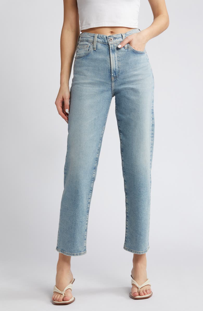 AG Rian High Waist Ankle Straight Leg Jeans, Main, color, 