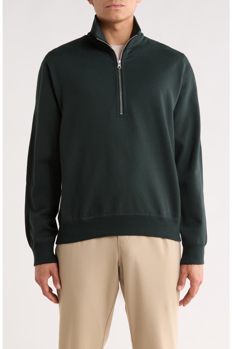 Standard Midweight Terry Half Zip Pullover, Main, color, PETROL