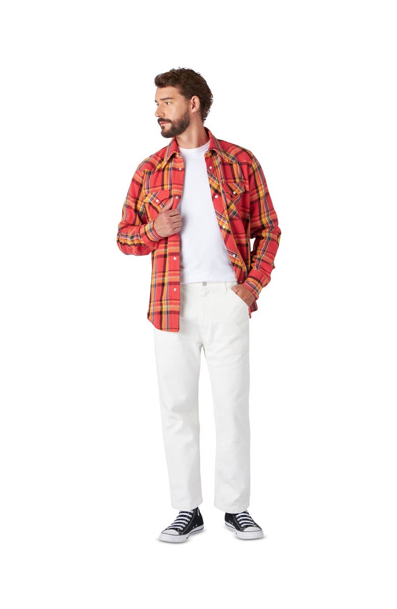 Fortela Allen Cotton Twill Workwear Trousers, Alternate, color, White