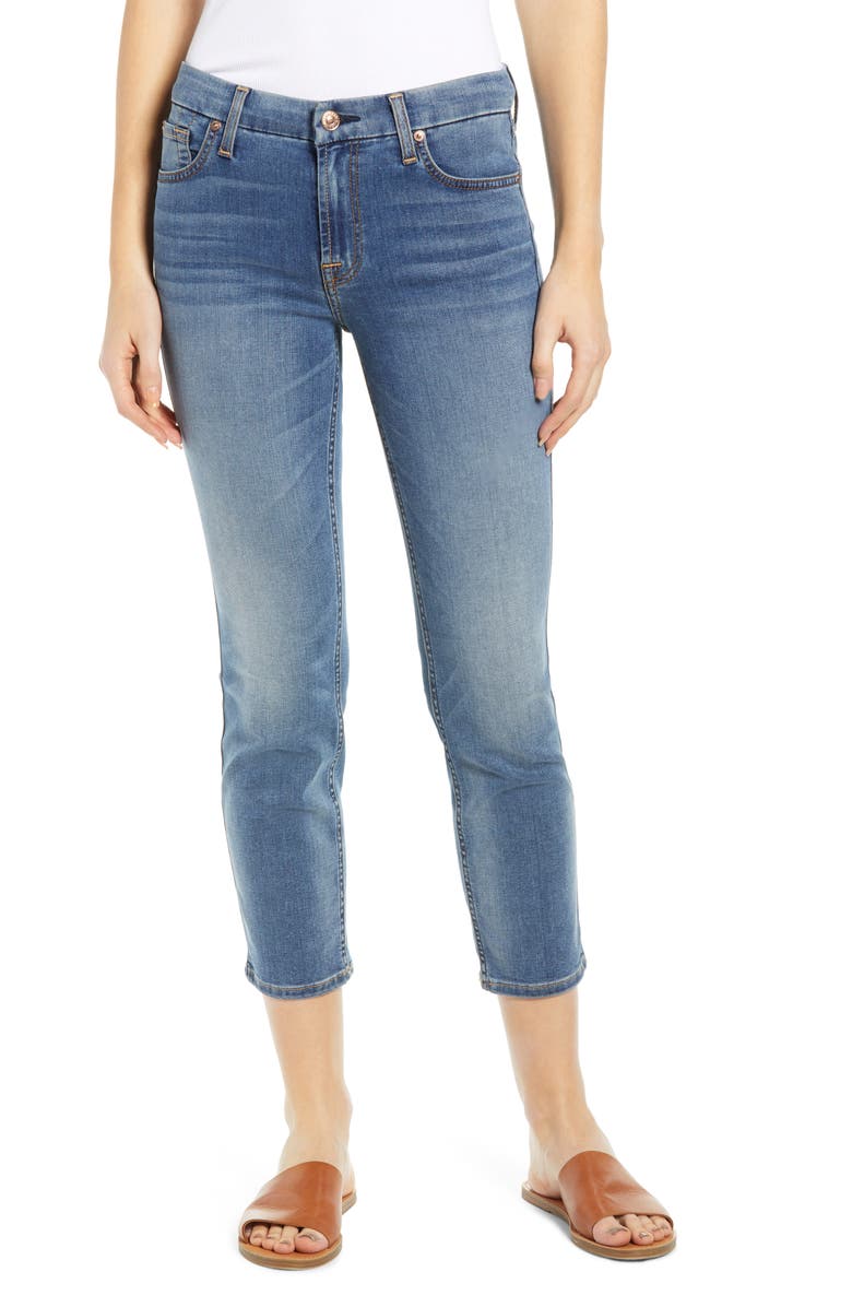 7 For All Mankind <sup>®</sup> b(air) Kimmie Crop Slim Jeans, Main, color, 