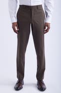 Jack Victor Piero Flat Front Stretch Cotton & Wool Dress Pants