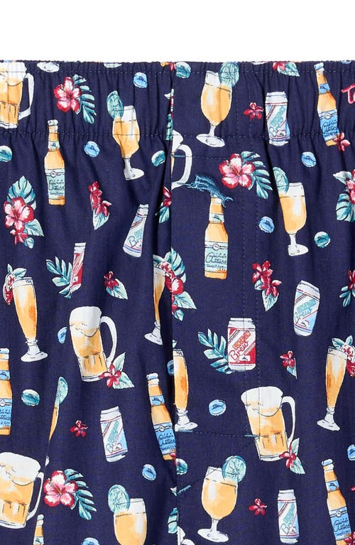 Tommy Bahama Print Boxer Shorts In Blue