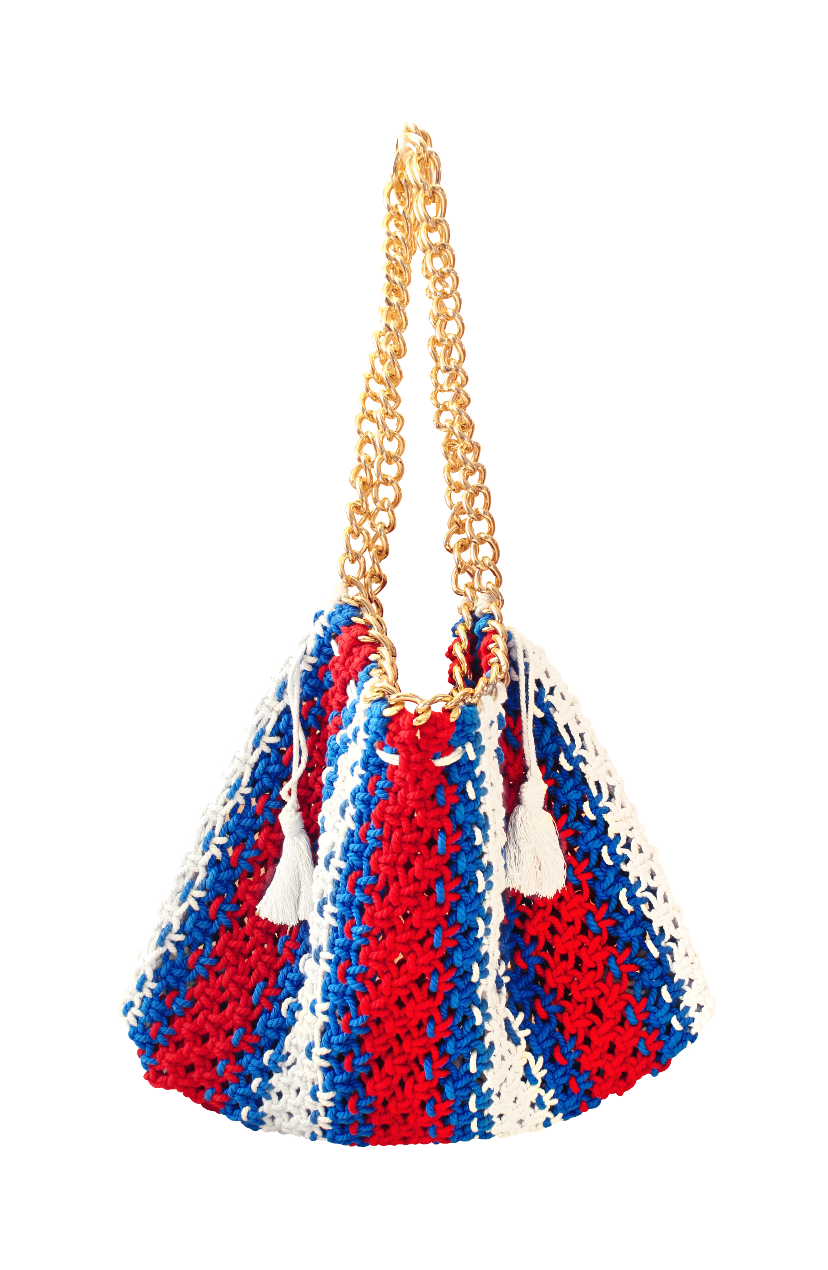 BRUNNA.CO The Colette Macrame Beach Bag, Main, color, Red