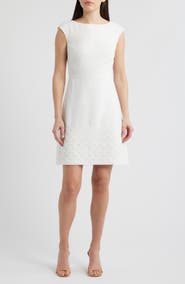 Eliza J Cap Sleeve Soutache Sheath Dress