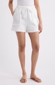 CITY BLUES Woven Cotton Shorts