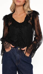 Petal & Pup Yeva Ruffle & Lace Top