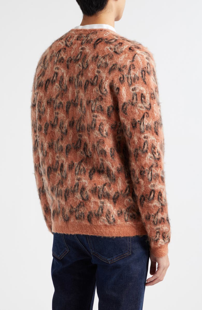 BEAMS Brushed Paisley Jacquard Cardigan, Alternate, color,