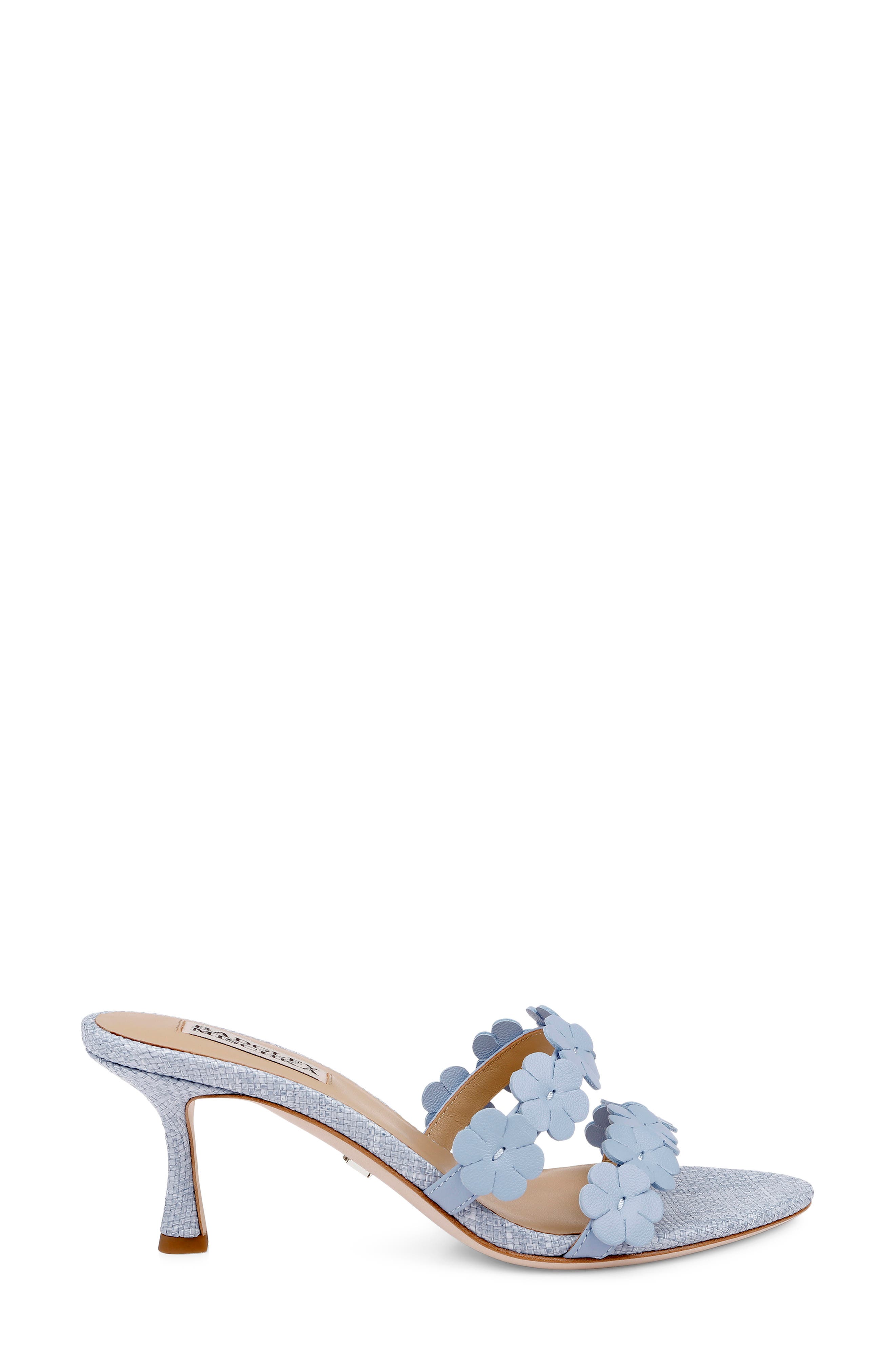 Watertown Pointed Toe Slide Sandal, Alternate, color, AQUA LEATHER