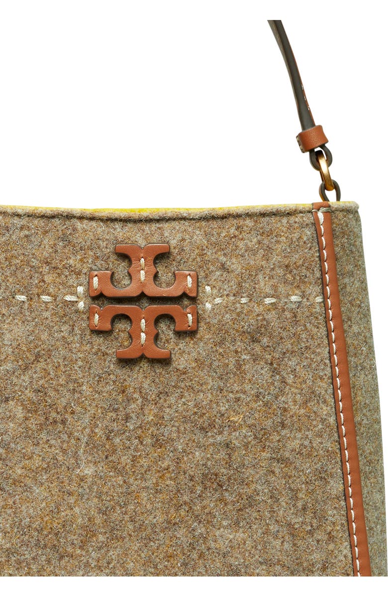 Tory Burch McGraw Small Wool Blend Felt Bucket Bag, Alternate, color,