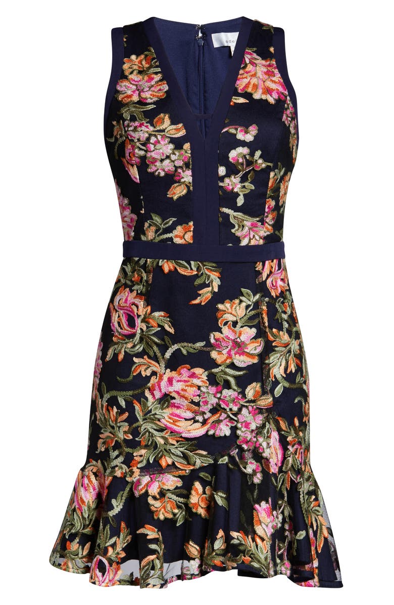 Adelyn Rae Kaylea Sleeveless Embroidered Minidress, Alternate, color, 