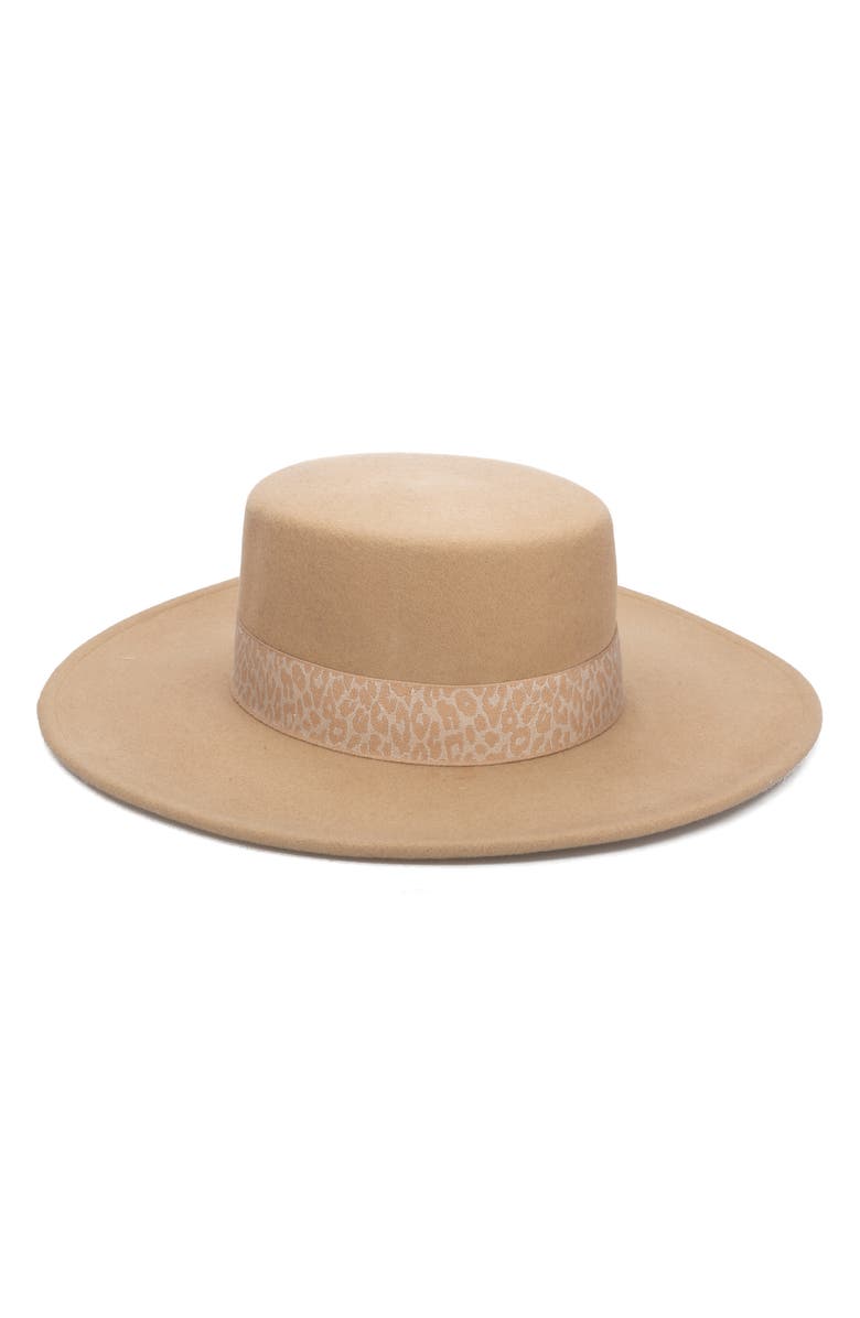 San Diego Hat Ribbon Trim Wool Fedora, Main, color, 