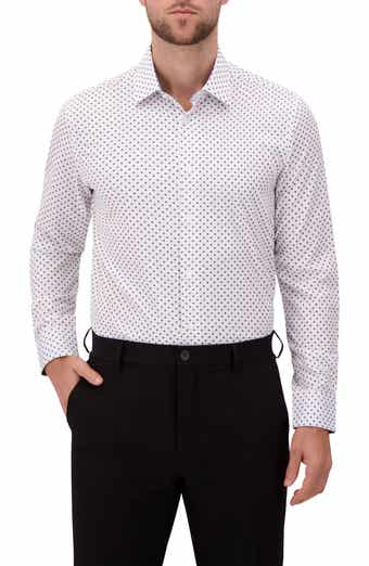 Report Collection Modern Fit Geometric Print 4-Way Stretch Button-Up Shirt