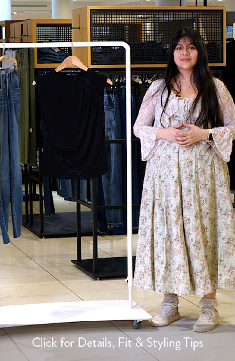 Cindy Lace Panel Ruched Top, sales video thumbnail