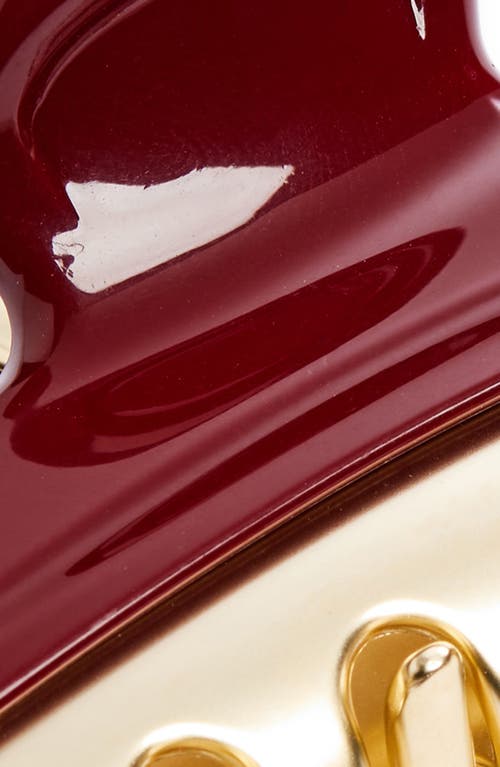 Alexandre De Paris Two-tone Claw Clip In Burgundy