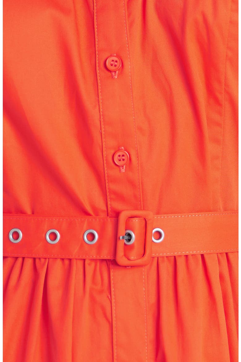 Cotton Midi Dress, Alternate, color, CORAL RED