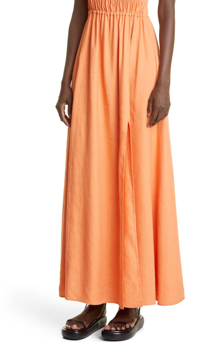 Altuzarra Lily Shirred Off the Shoulder Maxi Dress, Alternate, color, 