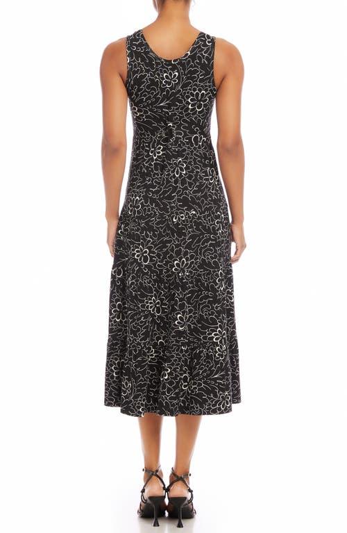 Karen Kane Floral Print Tiered Sleeveless Midi Dress In Print
