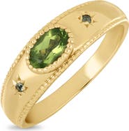 Bony Levy 14k Gold Peridot Signet Ring