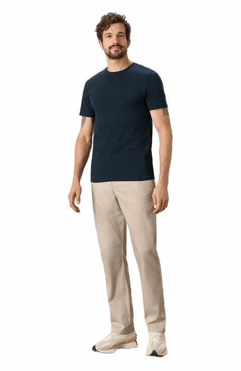 Luxe Stretch Jersey Slim Crew Neck Tee