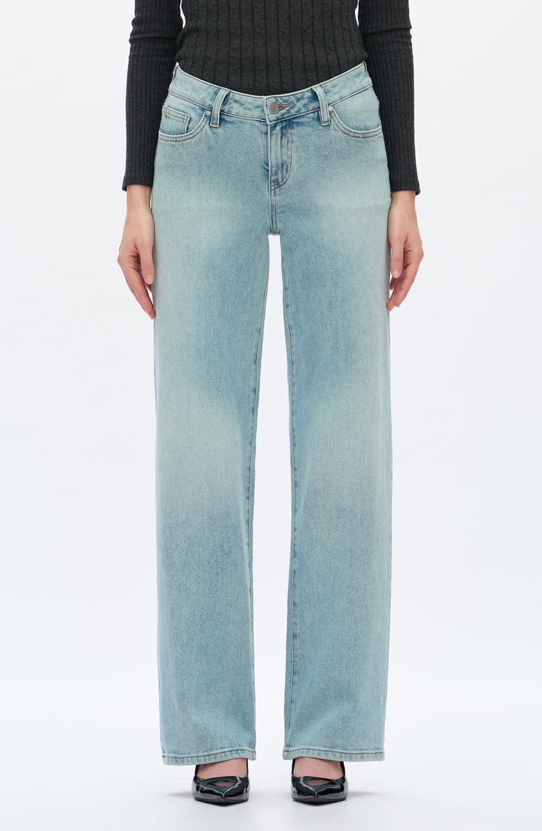 Bayeas Straight Leg Jeans, Main, color, Retro Light Blue